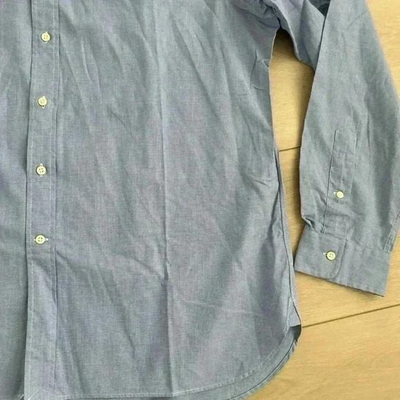 Ralph Lauren Button Down Shirt Men's 17.5 44 Blue white Pattern like new logo - Picture 5 of 11